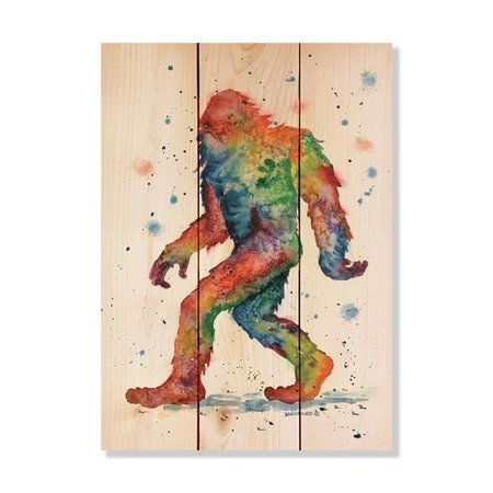 WILE E. WOOD Wile E. Wood DBRSQ-1115 11 x 15 in. Bartholets Rainbow Sasquatch Wood Art DBRSQ-1115